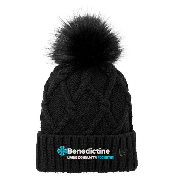 New Era ® Faux Fur Pom Beanie - Embroidered Logo Thumbnail