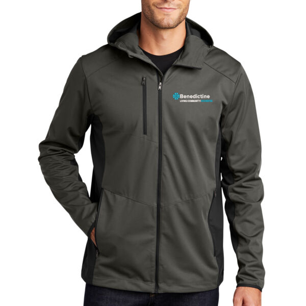 Port Authority Active Hooded Soft Shell Jacket - Embroidered Logo Thumbnail