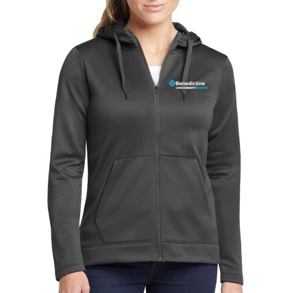 Nike Women's Therma-FIT Full-Zip Fleece Hoodie - Embroidered Logo Thumbnail