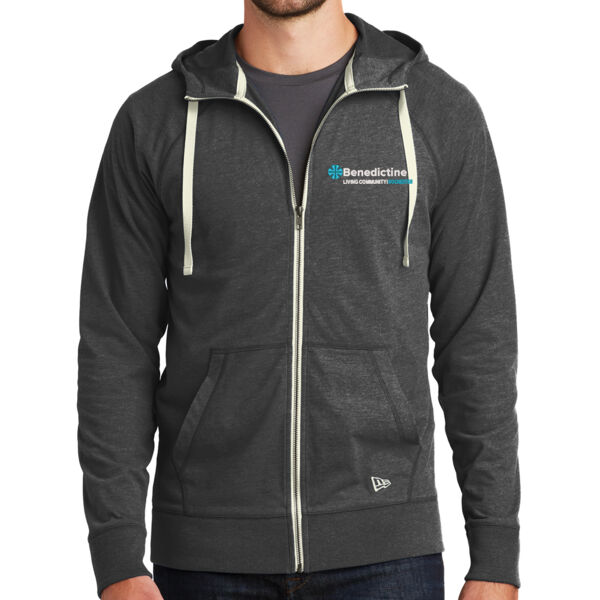 New Era® Sueded Cotton Blend Full-Zip Hoodie - Embroidered Logo Thumbnail