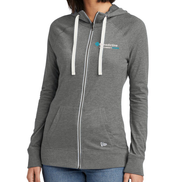 New Era® Women's Sueded Cotton Blend Full-Zip Hoodie - Embroidered Logo Thumbnail