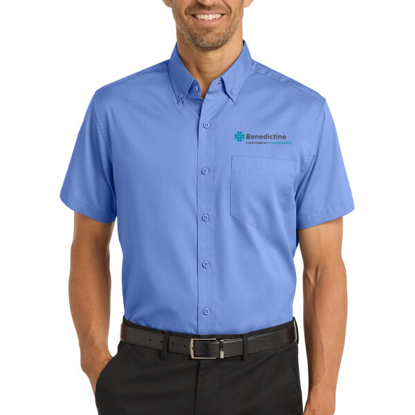 Port Authority Short Sleeve SuperPro Twill Shirt - Printed Logo Thumbnail
