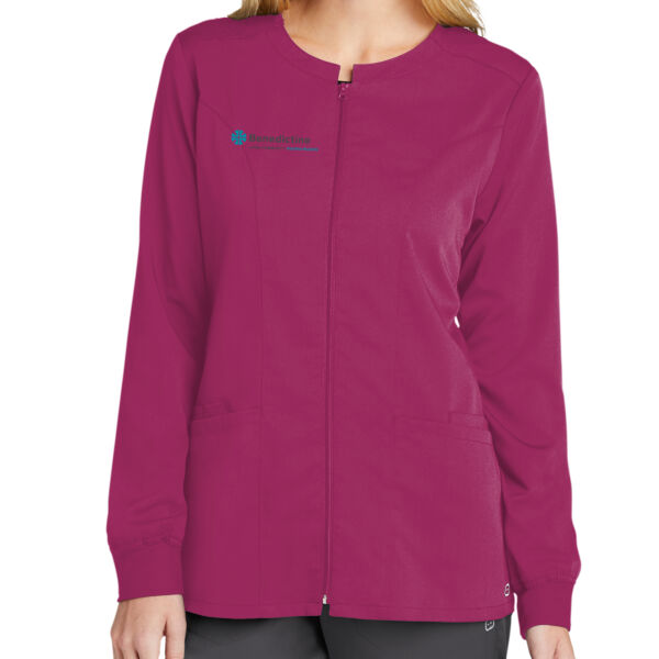 Wink Womens Premiere Flex Full Zip Scrub Jacket - Printed Logo Thumbnail