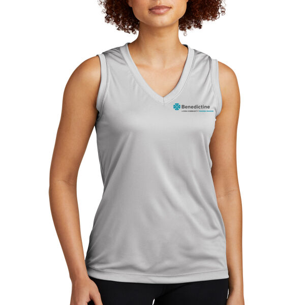 Sport Tek Womens Sleeveless PosiCharge Competitor V Neck Tee - Printed Logo Thumbnail